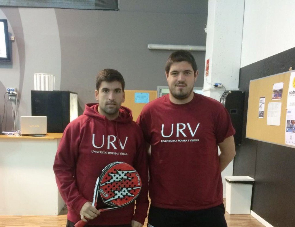 L¡altra parella participant de la URV, Òscar Borràs i Rubén Sánchez (esquerra).