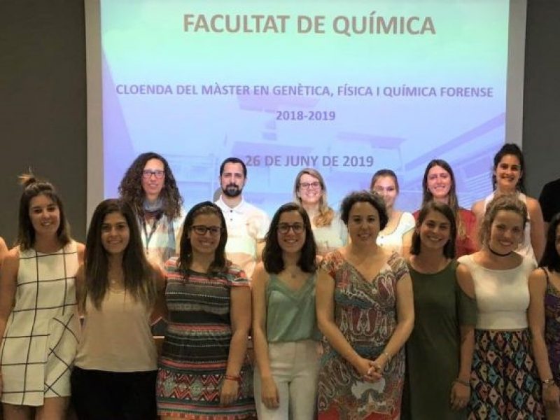 Es celebra la cloenda del Màster en Genètica, Física i Química Forense del curs 2018-2019