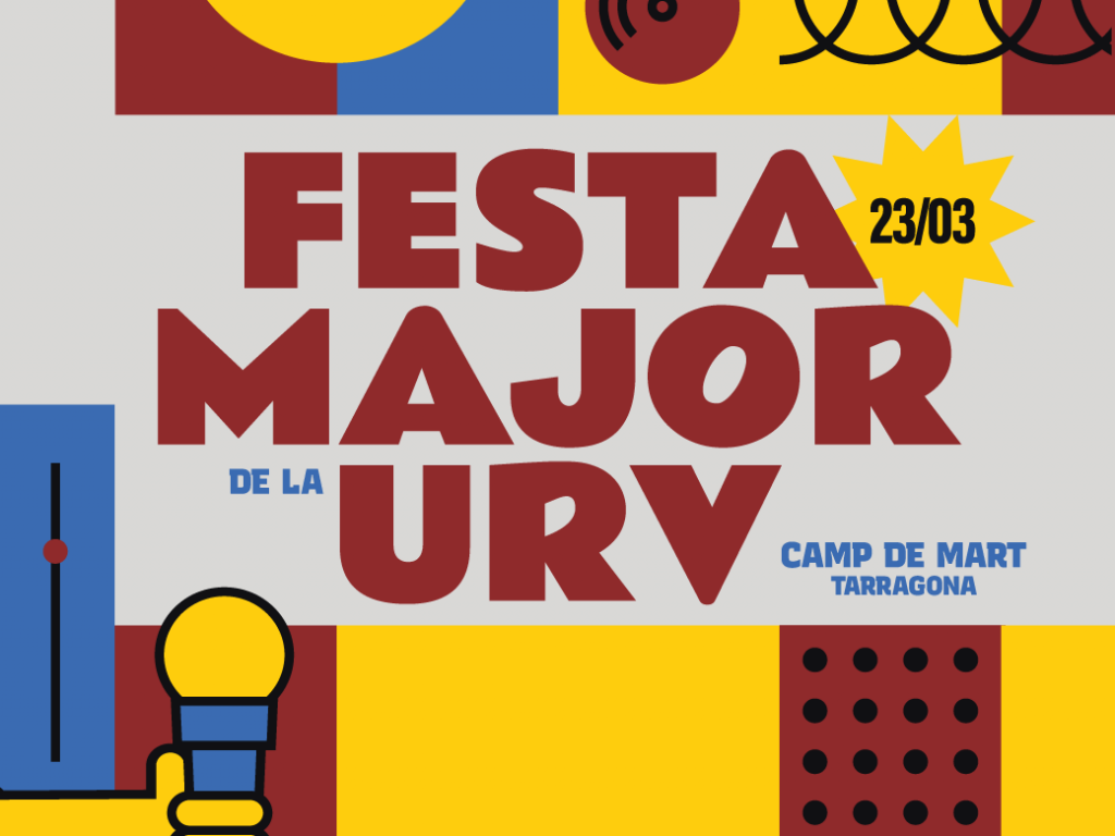 Detall del cartell de la Festa Major de la URV 2023.