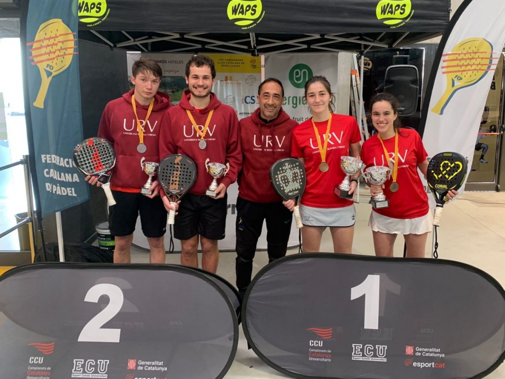 Els equips de pàdel masculí i femení d'Esports URV van fer argent i or, respectivament, al Campionat de Catalunya Universitari.