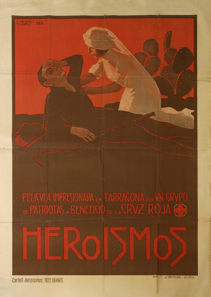 Cartell de la pel·lícula "Heroismos" (1922).