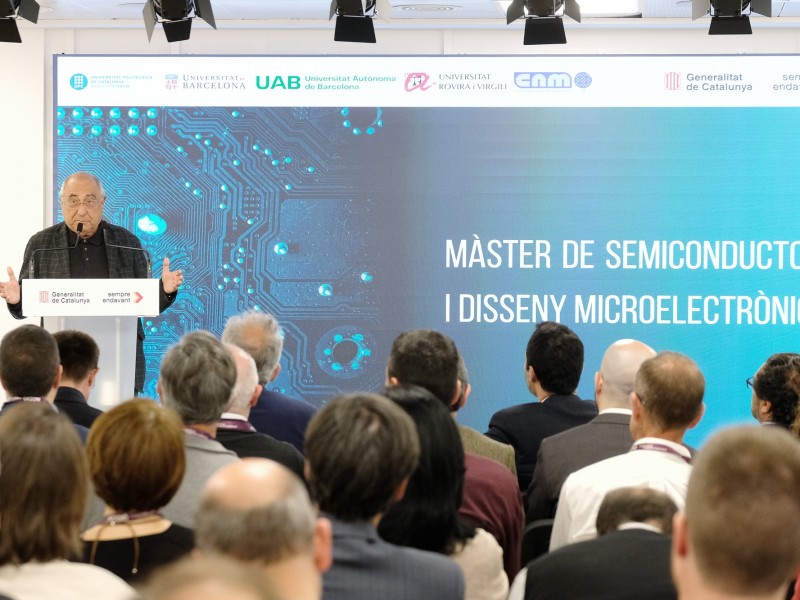 Intervenció del conseller de Recerca i Universitats, Joaquim Nadal, a la presentació del Màster de Semiconductors i Disseny Microelectrònic.