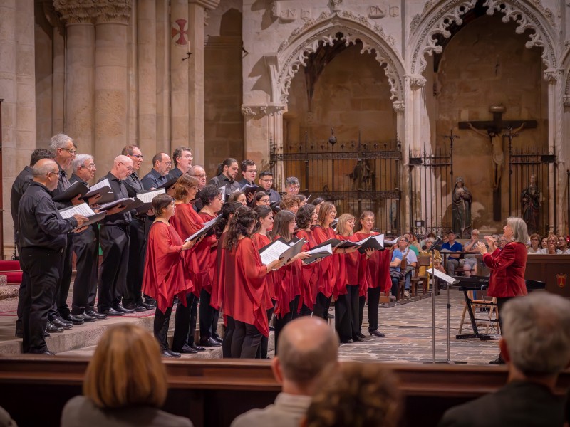 Un moment del concert de la Coral de la URV a la Catedral de Tarragona