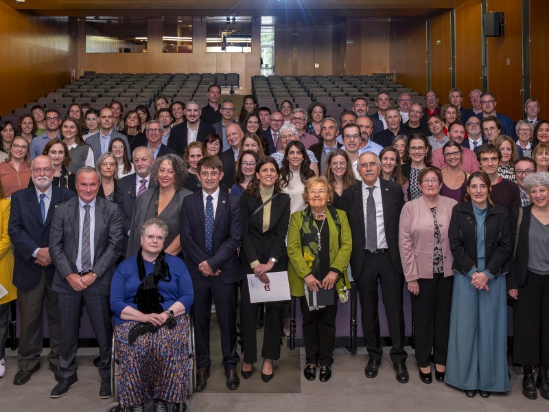 Premiats a l’acte de reconeixement celebrat a l'Aula Magna del campus Catalunya.