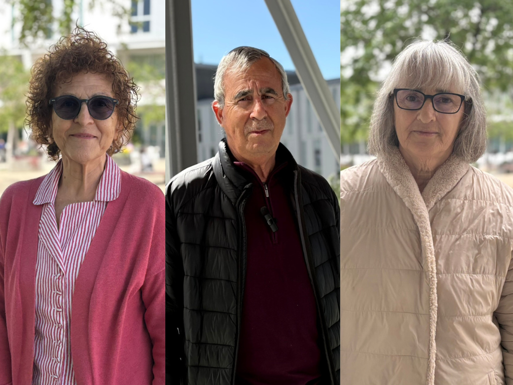 Carme Rangil, Primitivo Gutiérrez i Maria Cristina Marcos, estudiants sènior de la URV.