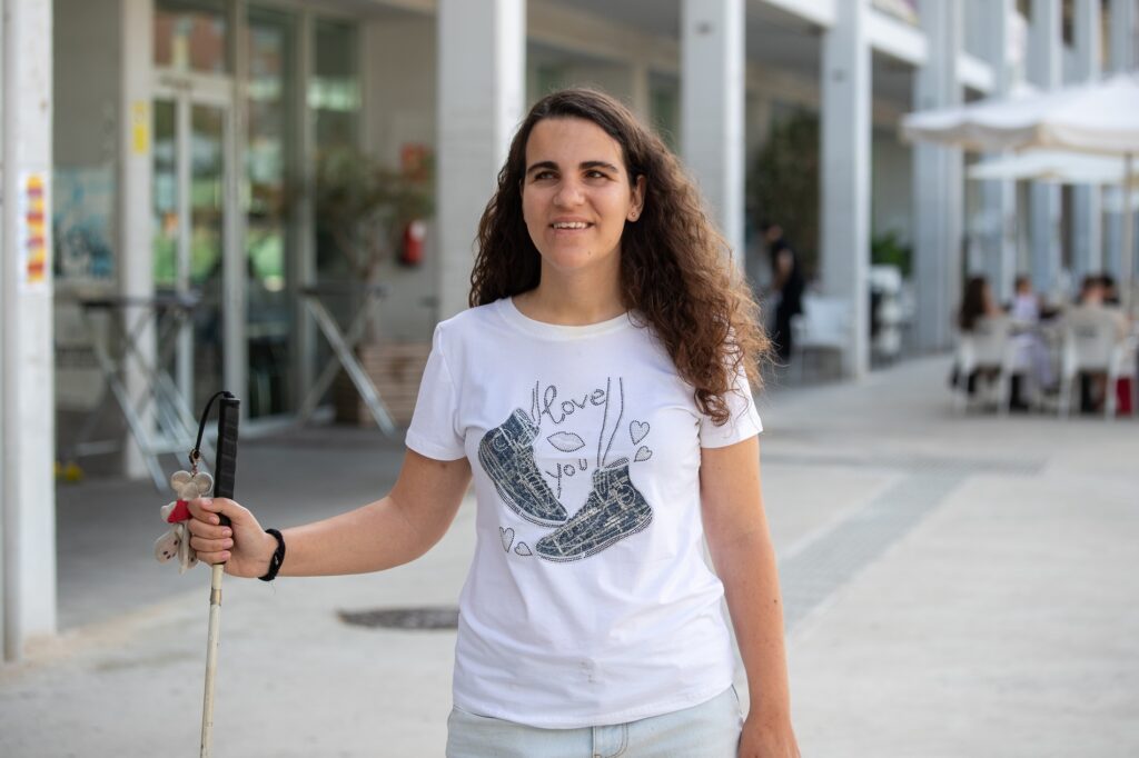 Verónica Gutiérrez, estudiant, al campus Catalunya.