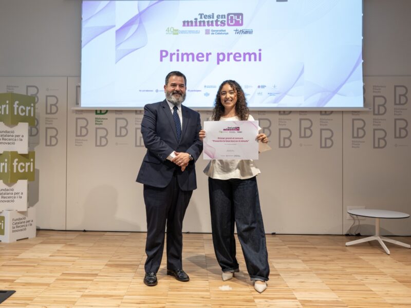 El Bouhali i Miquel Gómez Clares, director general de l’FCRI. Foto: FCRI.